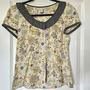 Diodore Anthropologie Silk Blouse